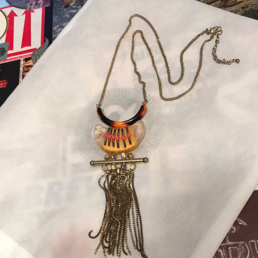 Boho Fringe Long Necklace